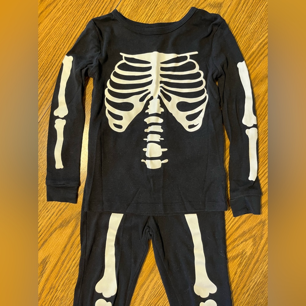 Joe Fresh skeleton pajamas.